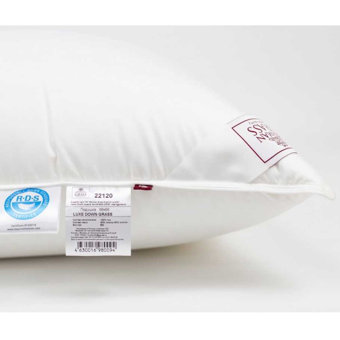 Подушка German Grass пуховая "Luxe Down", 70x70 см, средняя