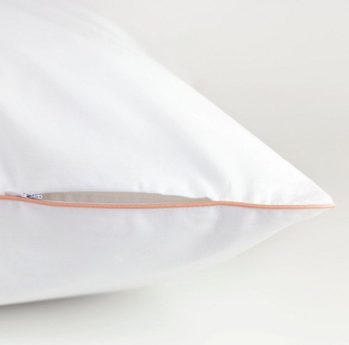 Наволочка German Grass "Innsbruck Rose", 70x70 см, 2 шт, белый, розовый кант