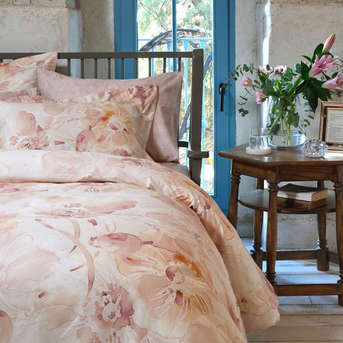 Постельное белье Valeron USC "Camille", king-size, персиковый