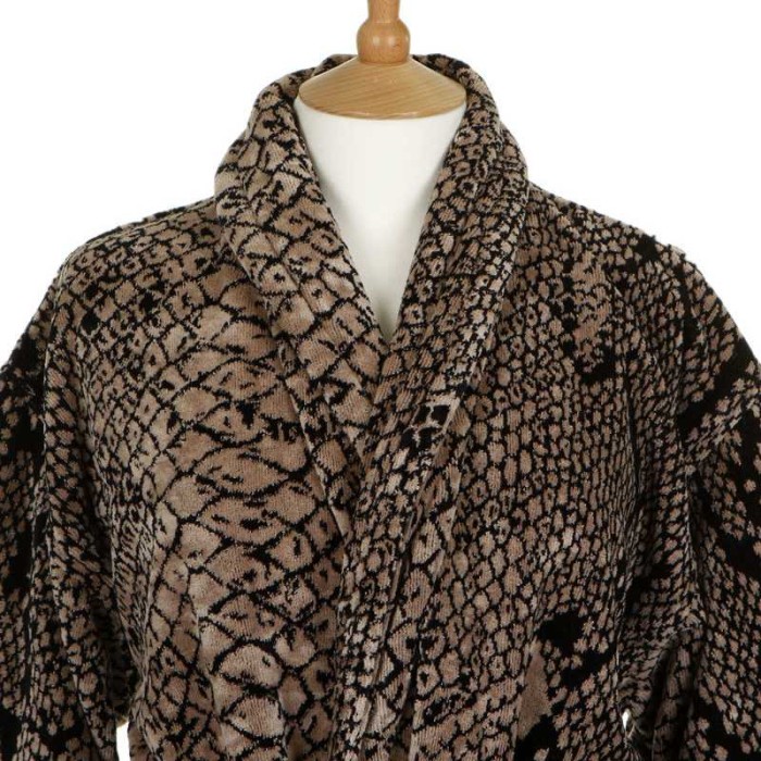 Халат Roberto Cavalli "Pitone 005" шалька, L-XL, черный
