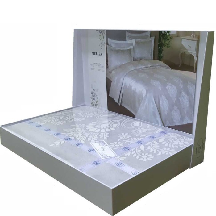 Покрывало Do&Co гобелен гипюр "Alya", 240x260 см, кремовый