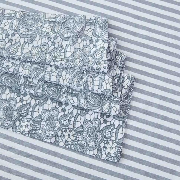 Постельное белье Arya Simple Living "Tiny", 2-х спальное (евро), серый