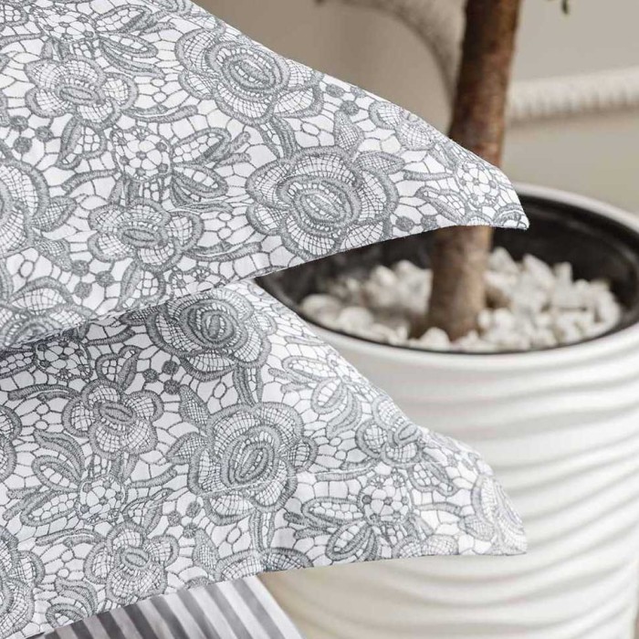 Постельное белье Arya Simple Living "Tiny", 2-х спальное (евро), серый