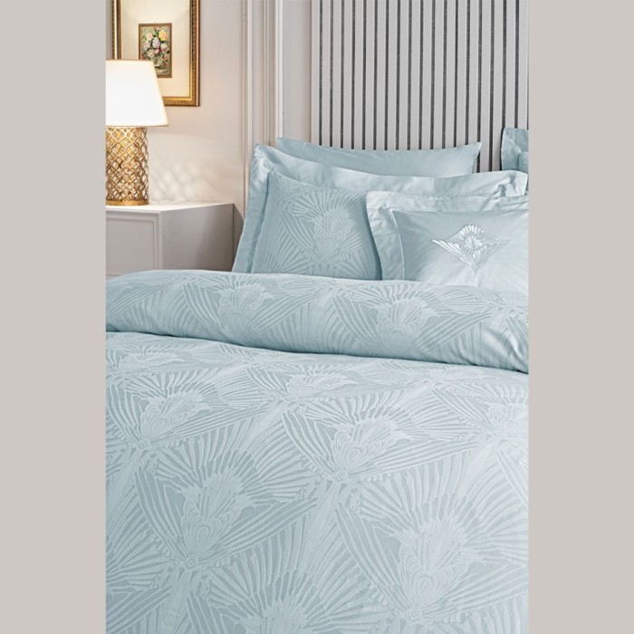 Постельное белье Valeron Jakar "Salvia", king-size, голубой