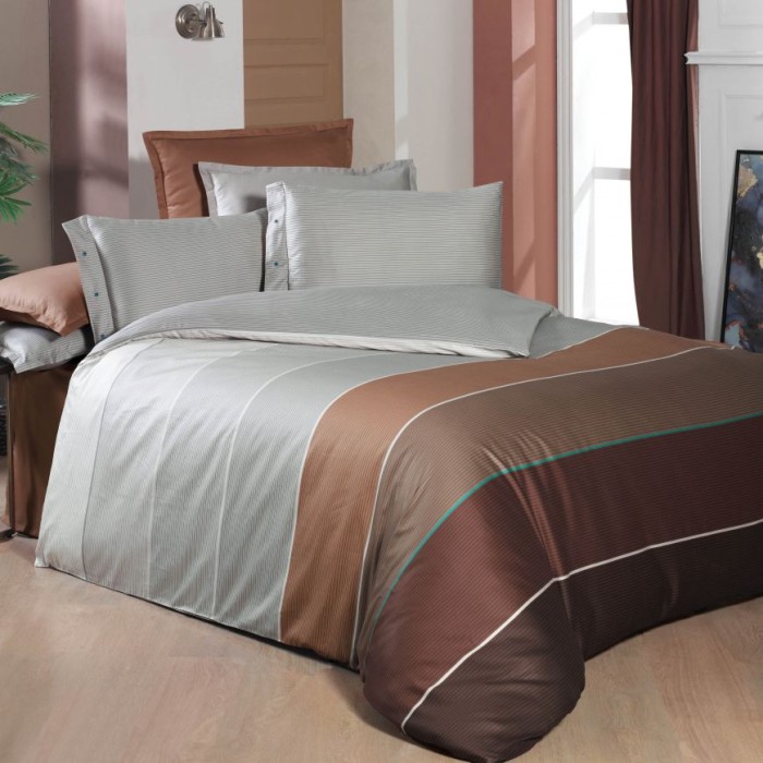 Постельное белье Sarev "Benjamin", семейное, коричневый