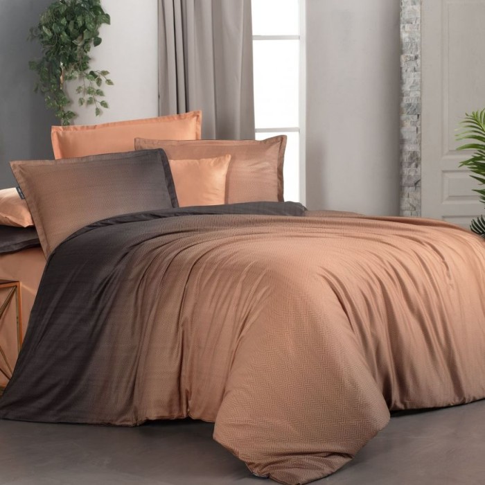 Постельное белье Sarev тенсель "Solido", 2-х спальное (евро), коричневый