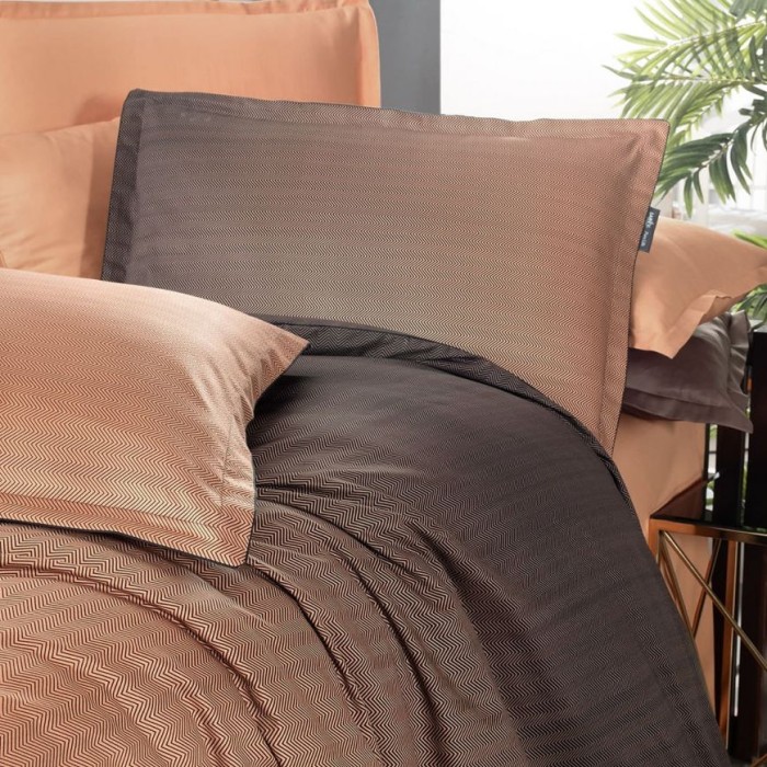 Постельное белье Sarev тенсель "Solido", 2-х спальное (евро), коричневый