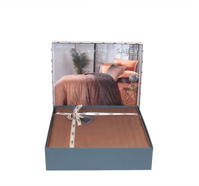 Постельное белье Sarev тенсель "Solido", 2-х спальное (евро), коричневый