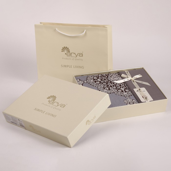 Постельное белье Arya Simple Living "Luna", семейное, лиловый