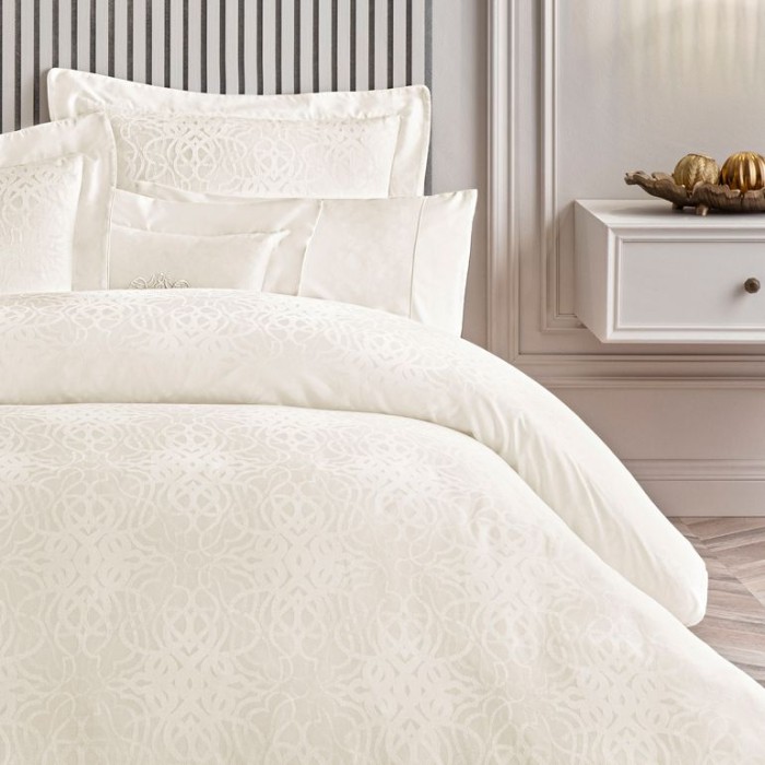 Постельное белье Valeron Jakar "Valois", king-size, экрю