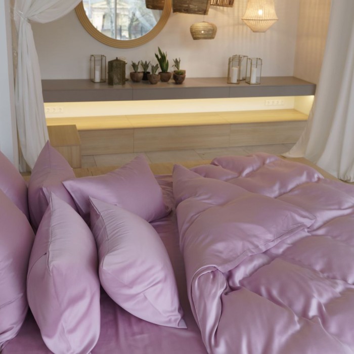 Постельное белье German Grass на резинке "Lilac Brilliant", 2-х спальное (евро)