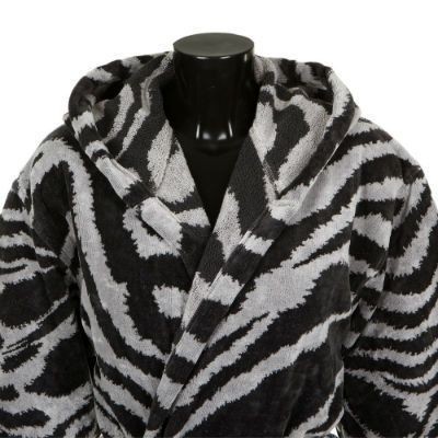 Халат Roberto Cavalli "Zebra 005" шалька, L-XL, черный