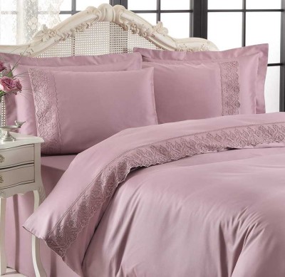 Постельное белье Tivolyo кружево &quot;Lina&quot;, king-size, фиолетовый