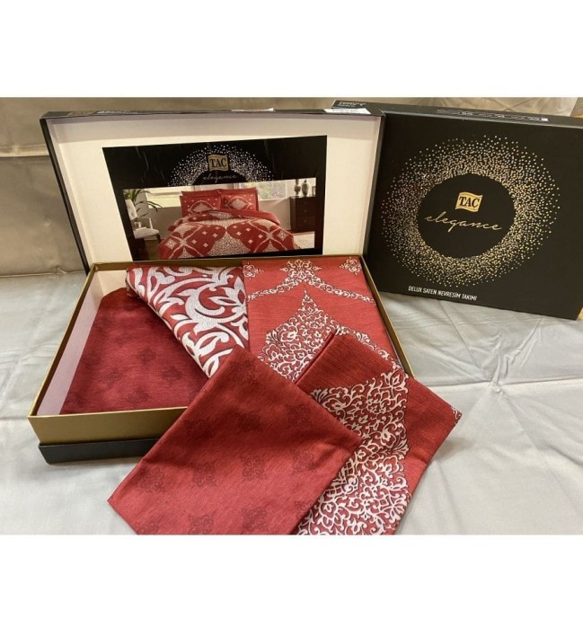 Постельное белье Tac Delux "Aira", 2-х спальное (евро), красный