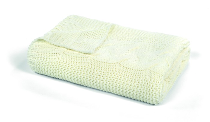 Плед Lappartement акрил "Bulky", 130x170 см, слоновая кость