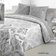 Покрывало с наволочками ANTILO двустороннее "LANDRY GRIS", 235x270 см, серый