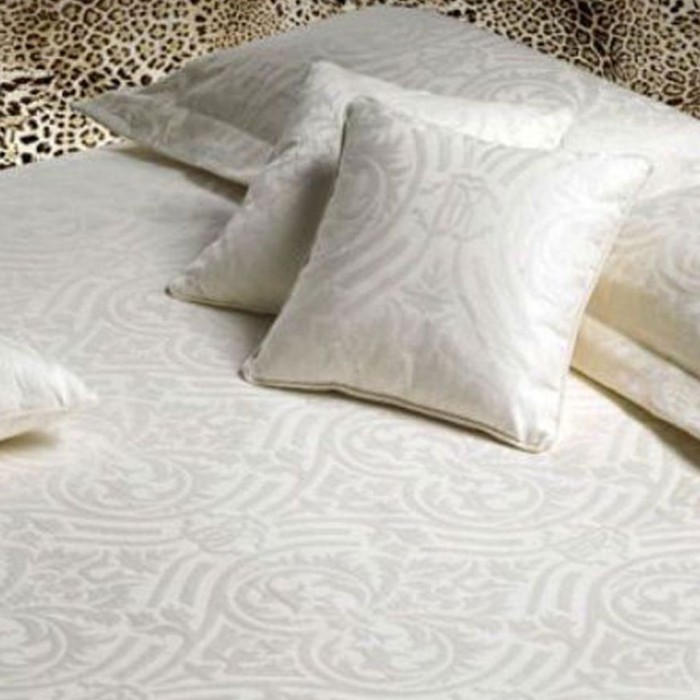 Покрывало Roberto Cavalli "Damasco", v012, 265x265 см, белый
