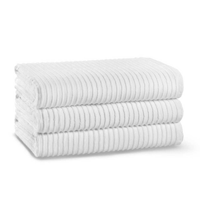 Полотенце Lappartement "Terry Stripe", 100x180 см, белый