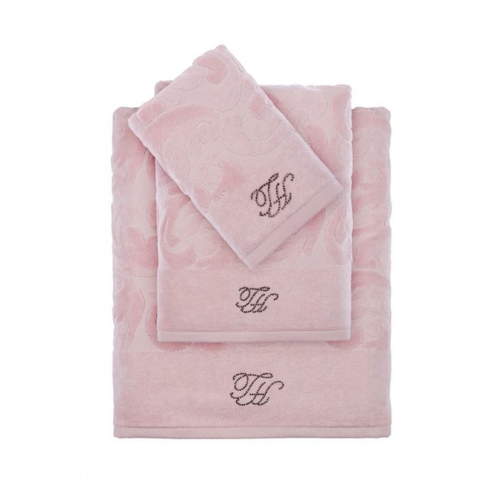 Набор полотенец Tivolyo "Baroc", 3 шт, розовый