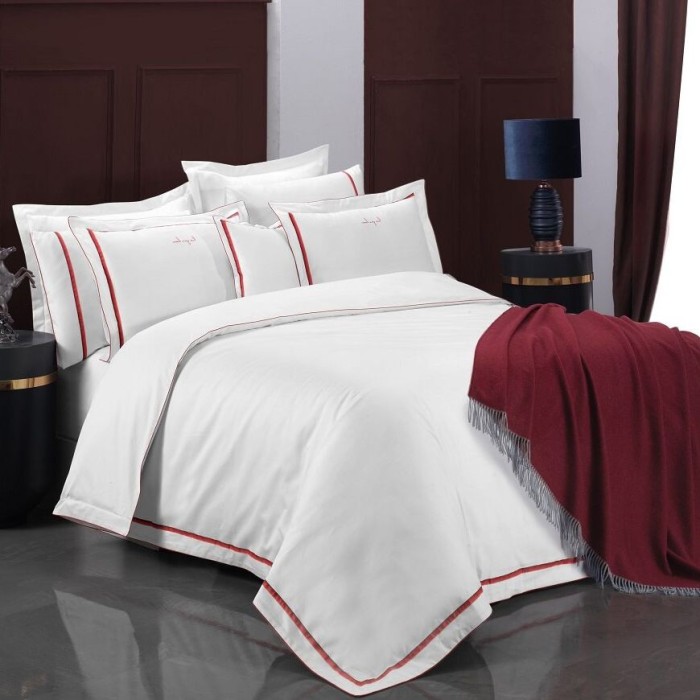Постельное белье Sarev Elite "Odeo", 2-х спальное (евро), белый
