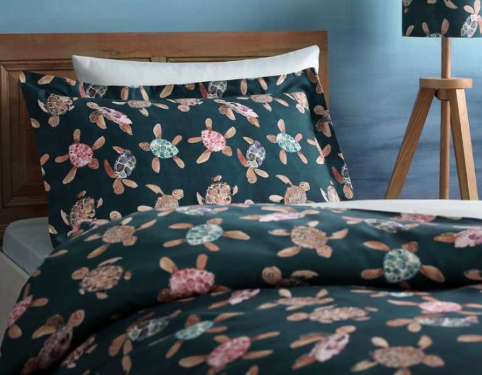 Постельное белье Tivolyo Deluxe "Caretta", 1,5 спальное, синий