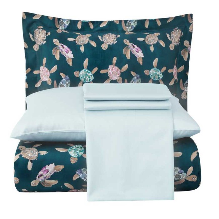 Постельное белье Tivolyo Deluxe "Caretta", 1,5 спальное, синий