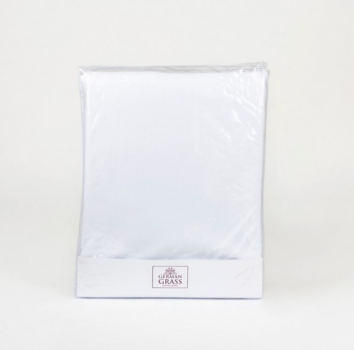 Простыня German Grass на резинке "Traditions Jersey", 200x200+30 см, белый