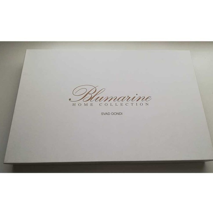 Постельное белье BLUMARINE вышивка "Leda", 2-х спальное (евро), бело-серый