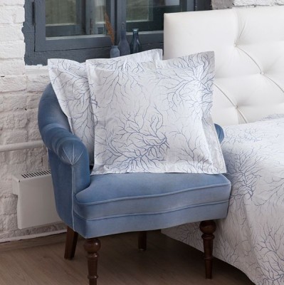 Наволочка Luxberry &quot;Coral&quot;, 47x47 см, бело-голубой