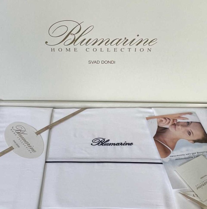 Постельное белье BLUMARINE перкаль "Profilo", 2-х спальное (евро), белый