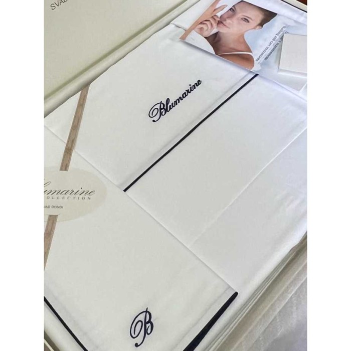 Постельное белье BLUMARINE перкаль "Profilo", 2-х спальное (евро), белый