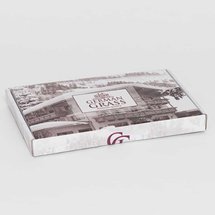 Простыня German Grass на резинке "Noble Traditions Glace", 90x200x40 см, бежево-жемчужный