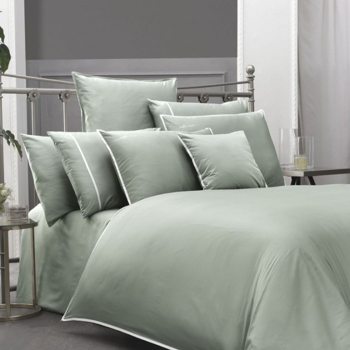 Постельное белье Sarev Deluxe "Sartoria", 2-х спальное (евро), зеленый
