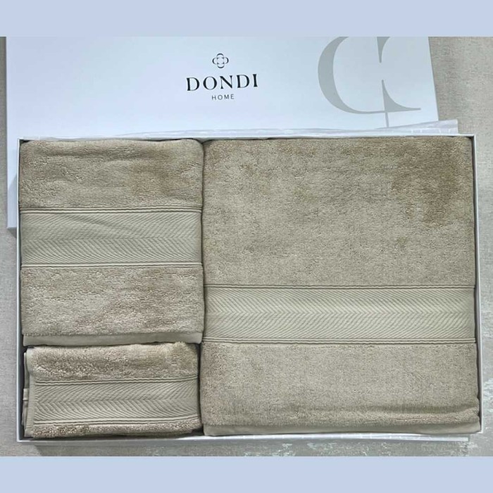 Комплект полотенец Svad Dondi "Nirvana", 3 шт, бежевый