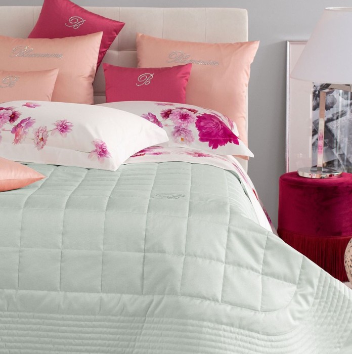 Покрывало Blumarine "Note Blu", 270x270 см, мятный