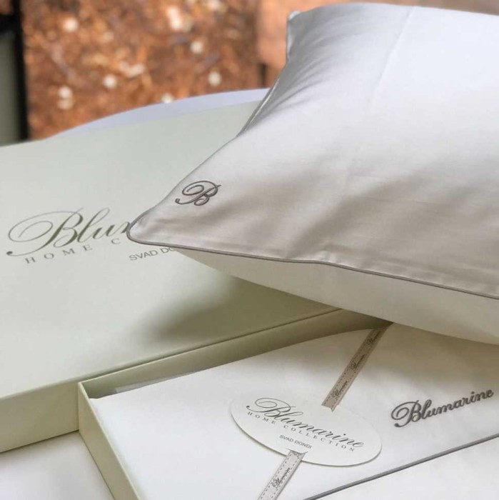 Постельное белье BLUMARINE перкаль "Profilo", 2-х спальное (евро), сливочный