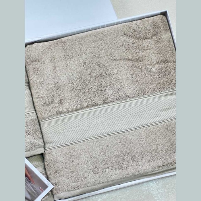 Комплект полотенец Svad Dondi "Nirvana", 3 шт, темно-бежевый