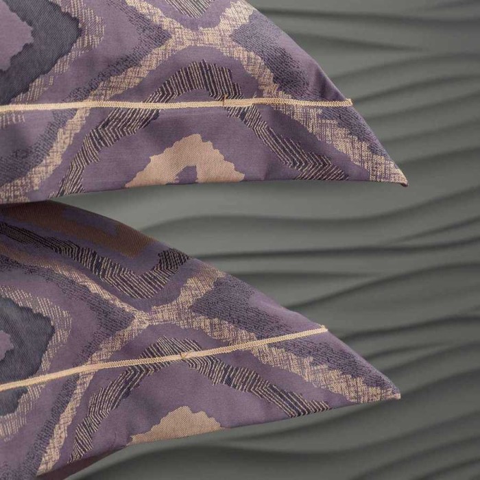 Постельное белье Arya Majestik бамбук "Barton", 2-х спальное (евро), фиолетовый