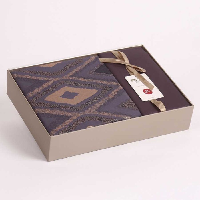 Постельное белье Arya Majestik бамбук "Barton", 2-х спальное (евро), фиолетовый