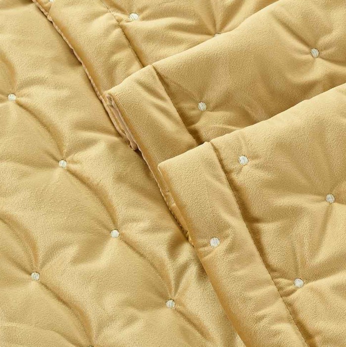 Покрывало Arya бархат "Ansel", 180x240 см, золотистый