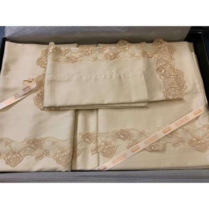 Постельное белье DOMUS "3509", 1,5 спальное, сливочный