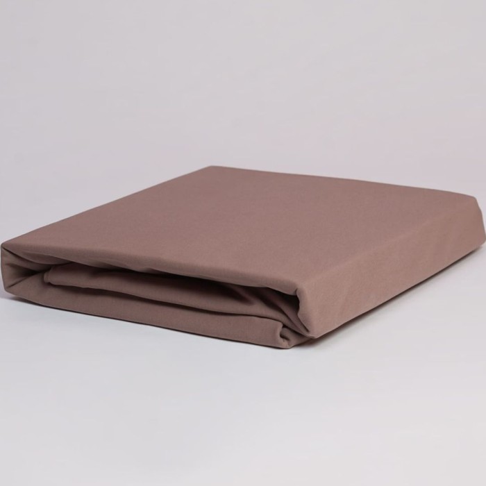 Простыня German Grass на резинке "Noble Traditions Jersey", 90x200x40 см, светло-коричневый