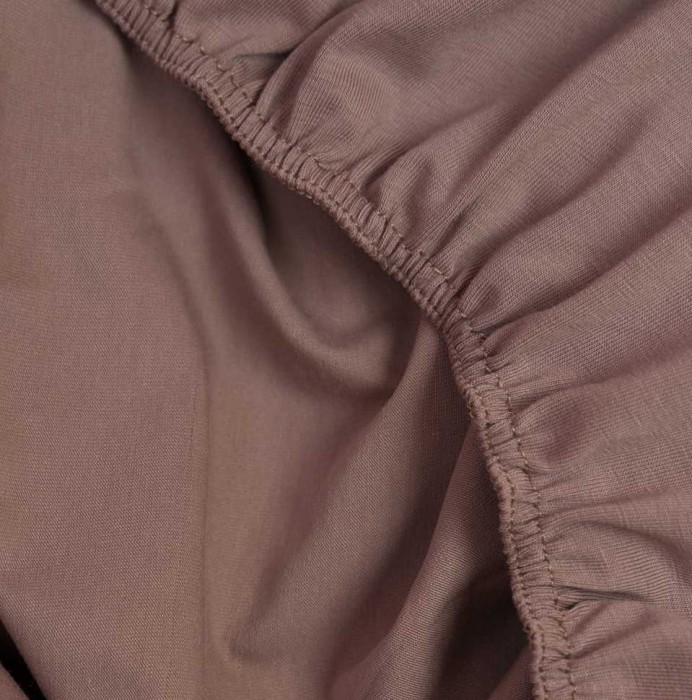 Простыня German Grass на резинке "Noble Traditions Jersey", 90x200x40 см, светло-коричневый