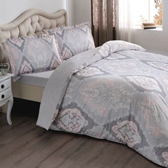 Постельное белье TAC SATIN "VALES V03", 1,5 спальное, розовый
