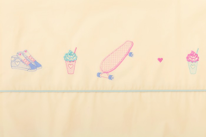 Постельное белье Luxberry "Skategirls", детский, желтый