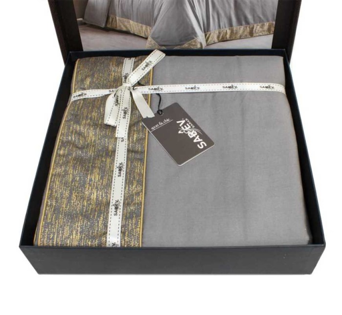 Постельное белье Sarev Deluxe "Voronej", 2-х спальное (евро), серый