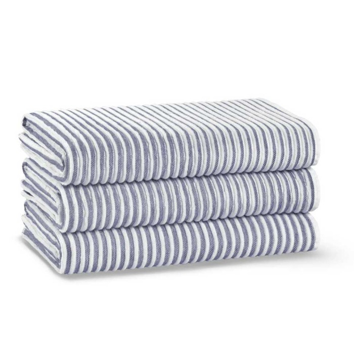 Полотенце Lappartement "Terry Stripe", 50x90 см, бело-синий