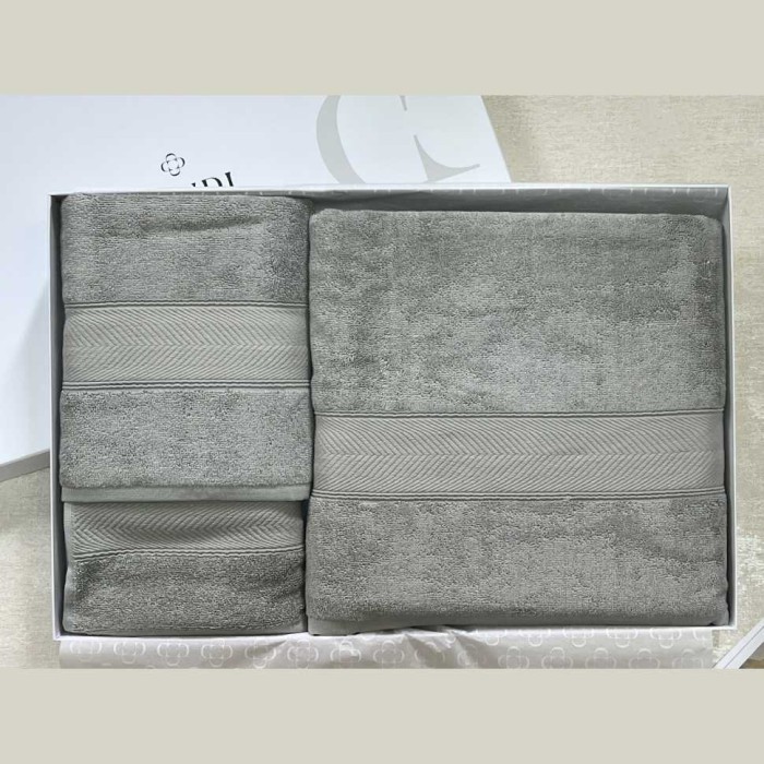 Комплект полотенец Svad Dondi "Nirvana", 3 шт, серый