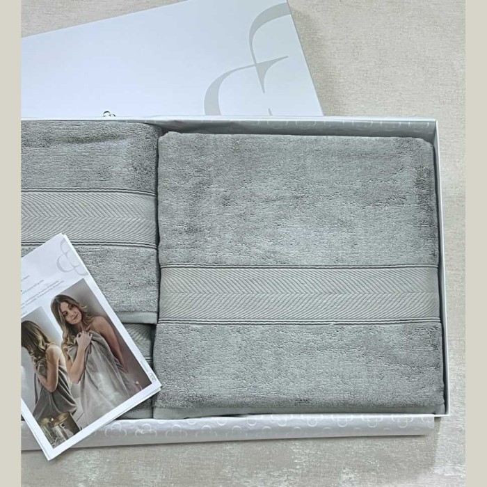 Комплект полотенец Svad Dondi "Nirvana", 3 шт, серый