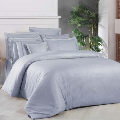 Постельное белье Sarev страйп "Jacquard", семейное, синий